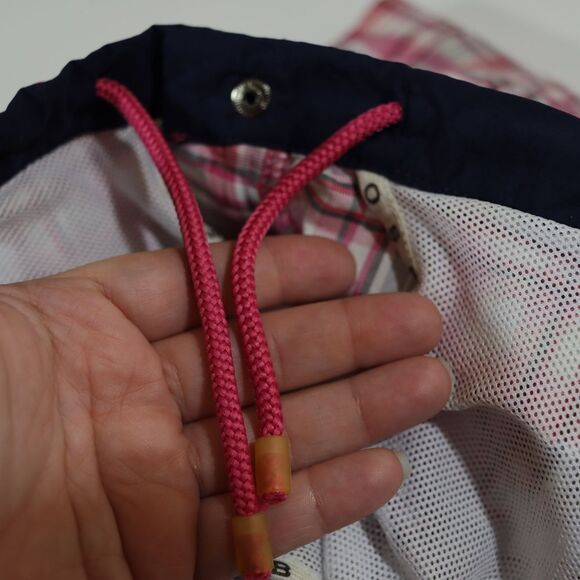 Hugo Boss Pink and White Plaid Swim Trunks Medium - Picture 8 of 15